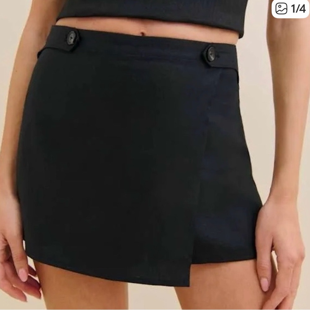 NWT Reformation Clover Linen Micro Skort in Size 10